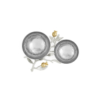 Менажница двухсекционная Michael Aram Pomegranate Silver & Gold (22.9 см)