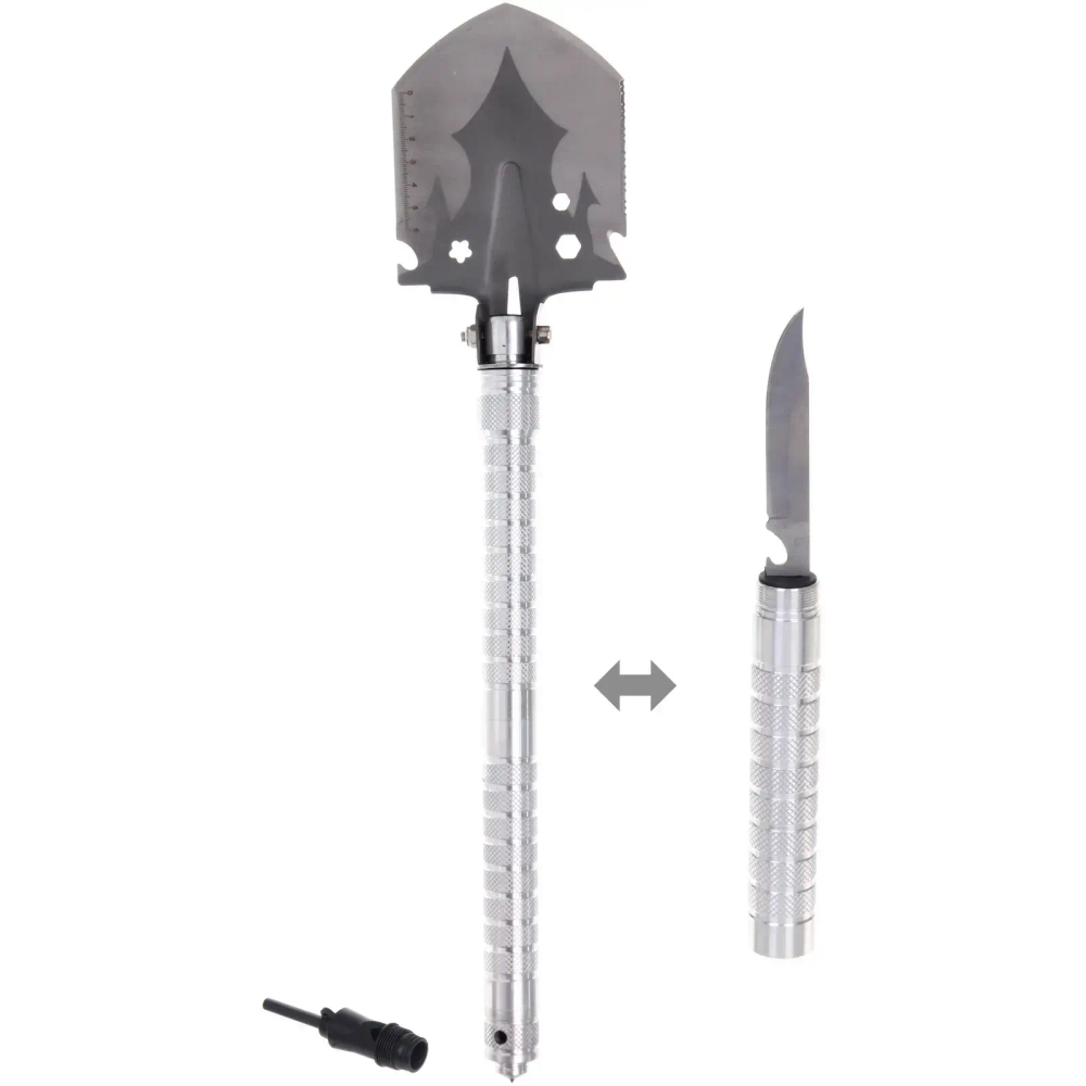 Набор туристический 3 предмета, лопата, нож, огниво, в чехле QH003