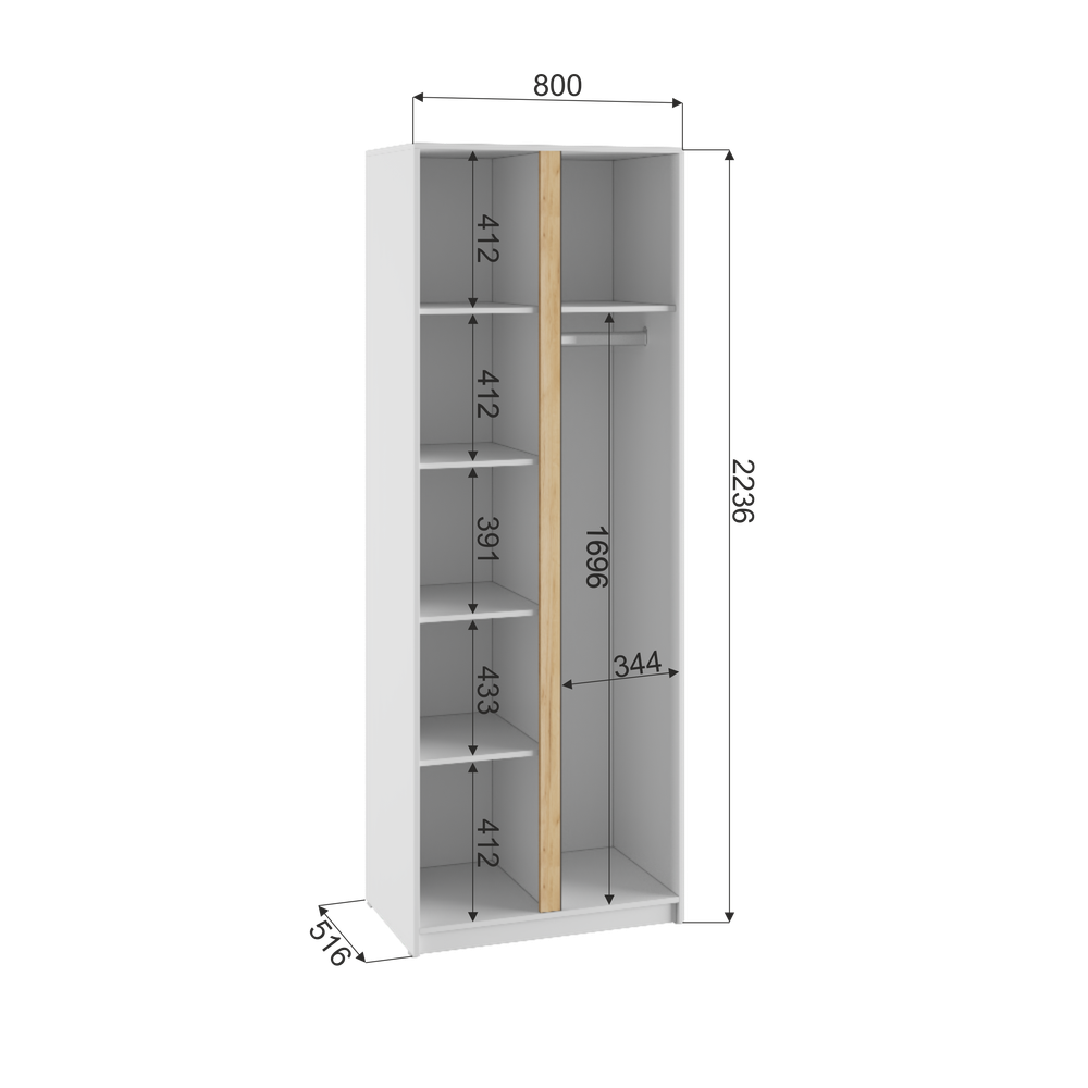 Фаворит Шкаф 2-х створчатый