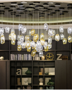 Pendant design lamp Crystal Rock by Lasvit (Brown)
