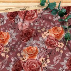 Ткань мембрана однотонные розы