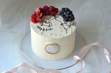 Торт для любимой "поцелуй в щечку" №1072