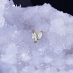 2K Millennium Marquise Crystal PVD Yellow