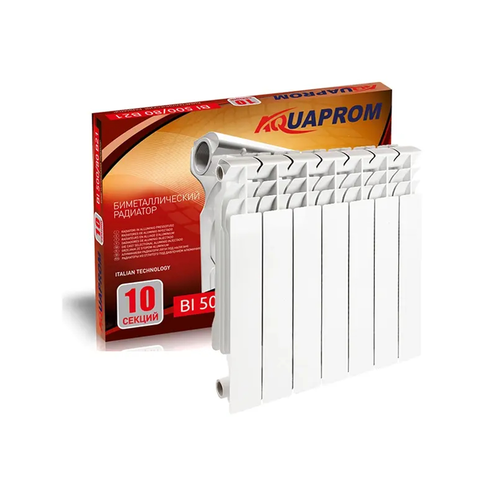 Радиатор биметал AQUAPROM 500/80 10 секц.