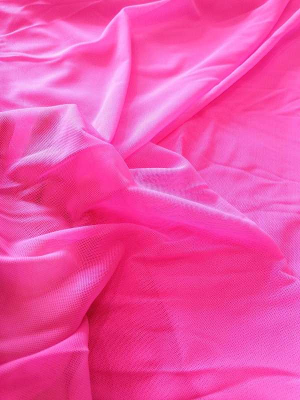 Сетка эластичная розовый неон 0,1 м