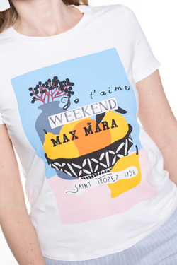 ФУТБОЛКА ИЗ ПРИНТОВАННОГО ТРИКОТАЖА