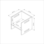 Растущий стул для детей, 34х34х34, Чек, стол и стул 2в1, деревянный, бежевый, Dipriz