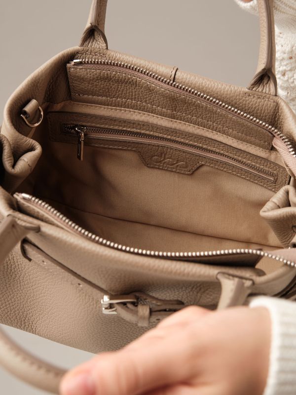 Кожаная сумка DBR Muse 31399 бежевый латте