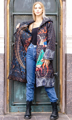 Двустороннее пальто-парка