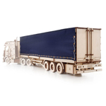 Тентованный полуприцеп к Тягачу Король дорог от EWA - Деревянный конструктор, сборная механическая модель, 3D пазл