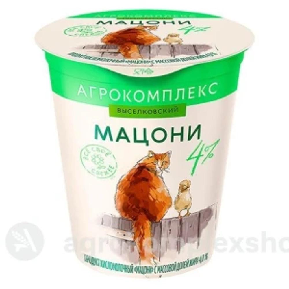 Мацони 4% "Агрокомплекс" 300гр стакан
