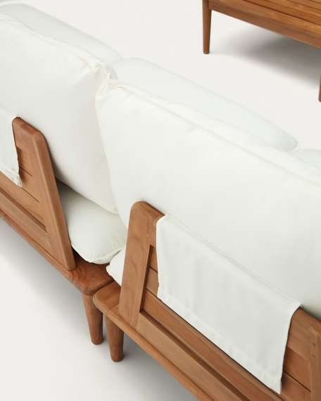 Комплект уличной мебели Portitxol из массива тика, модульный диван, 2 столика