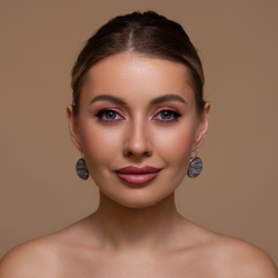 Серьги - Английский замок Большие - Зебра