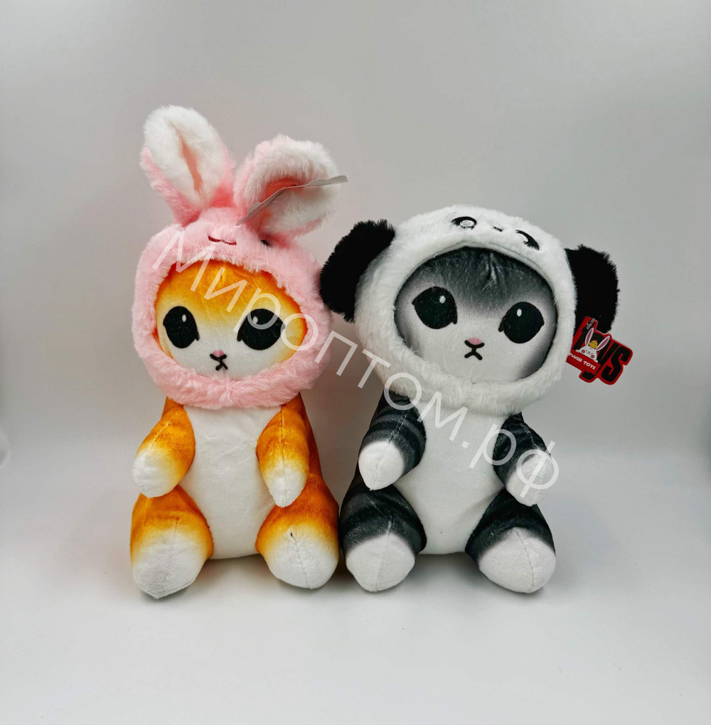 Мягкая игрушка кот в шапочке оптом
