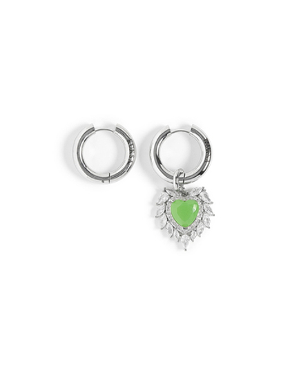 Серьги "Wing lime" Silver