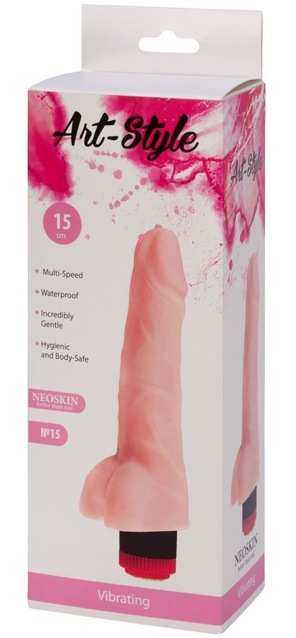 Реалистичный вибратор Art-Style №15, неоскин, 21 см