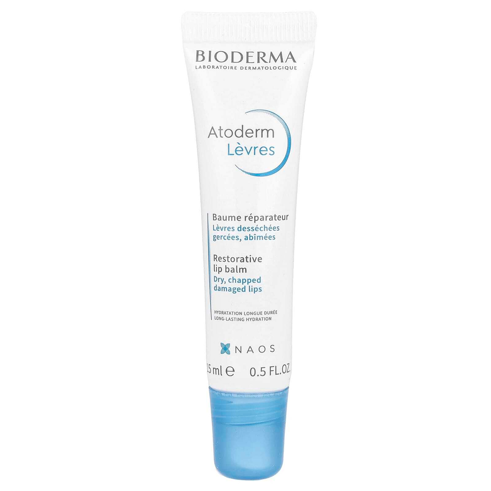 Bioderma, Atoderm, восстанавливающий бальзам для губ, 15 мл (0,5 жидк. унц.)
