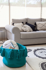 Корзина Lorena Canals Tassels Petroleum (30 x Ø45 см)