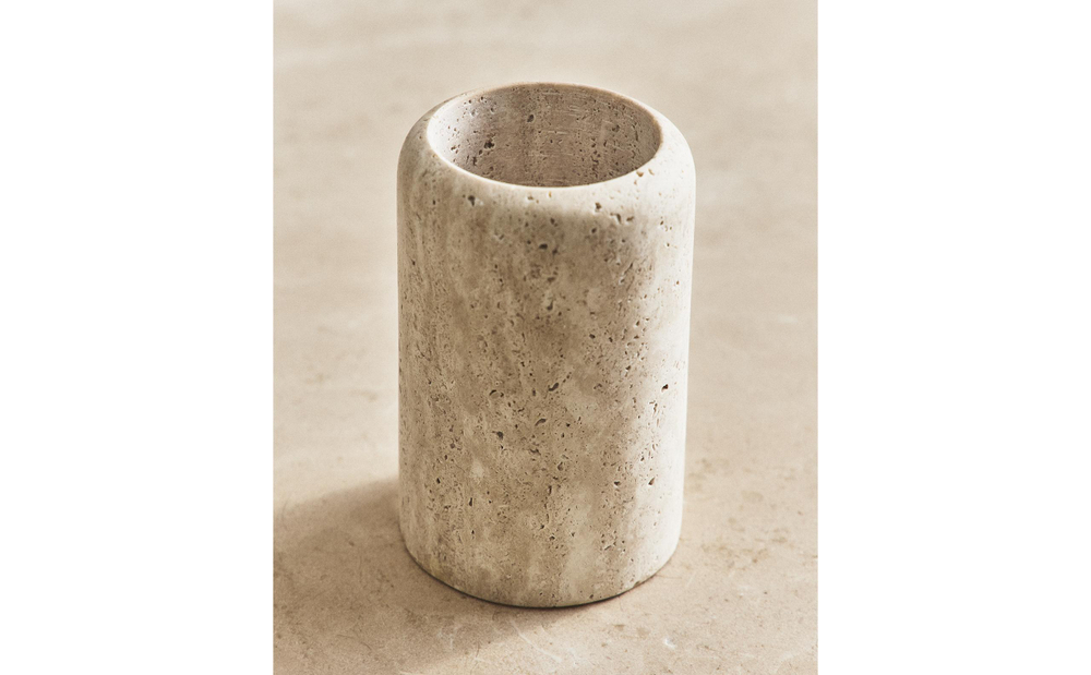 Zara Home стакан для ванной комнаты, мрамор, бежевый · 3533/104