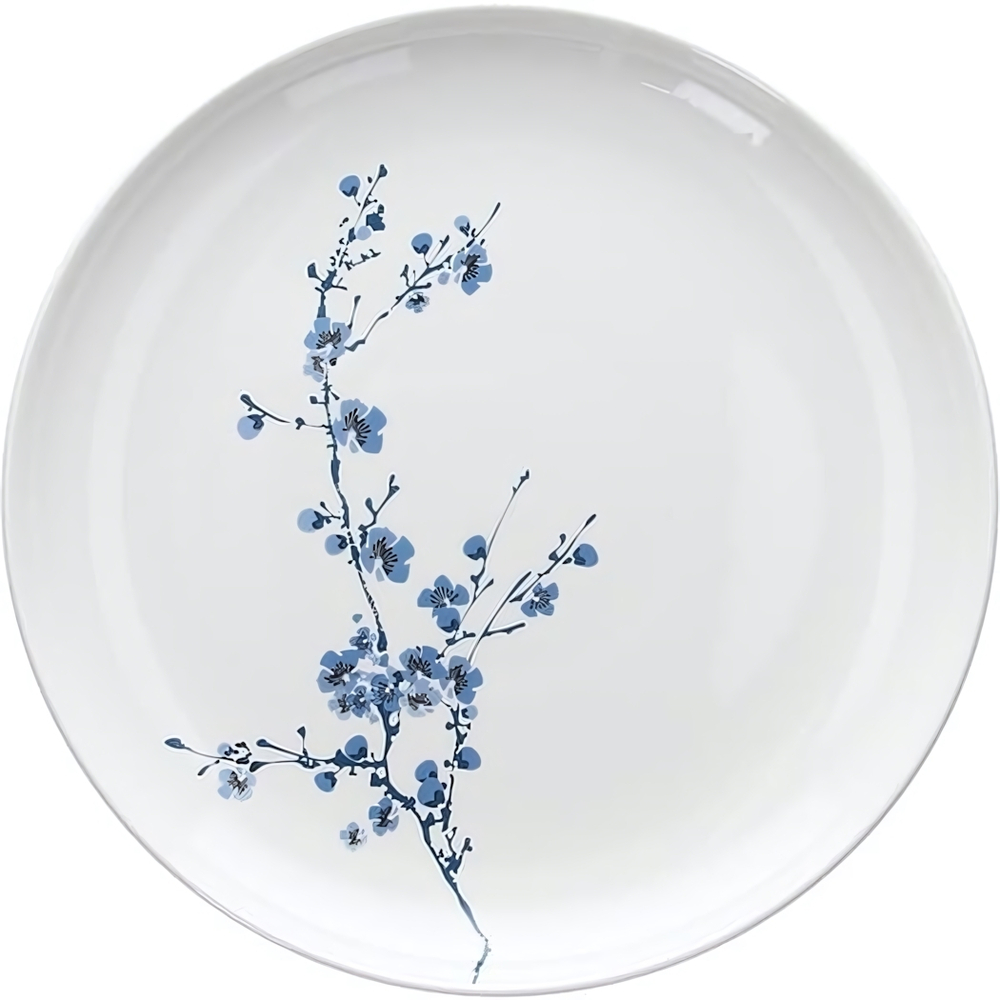 Тарелка «Ориенталь» мелкая;фарфор;D=27см;белый,синий (Цвет: белый)