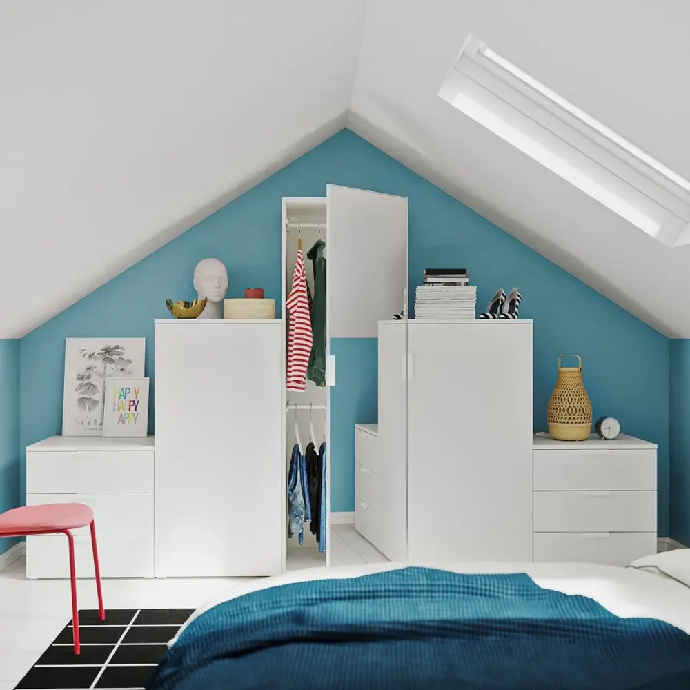 Шкаф 3 дверцы + 6 ящиков - IKEA PLATSA/ПЛАТСА ИКЕА, 57х181,1х300 см, белый