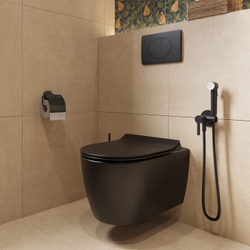 Кнопка смыва для унитаза STWORKI 230858 пластик, цвет матовый черный