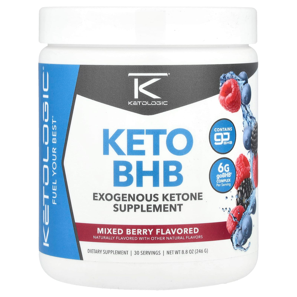 KetoLogic, Keto BHB, ягодное ассорти, 246 г (8,8 унции)