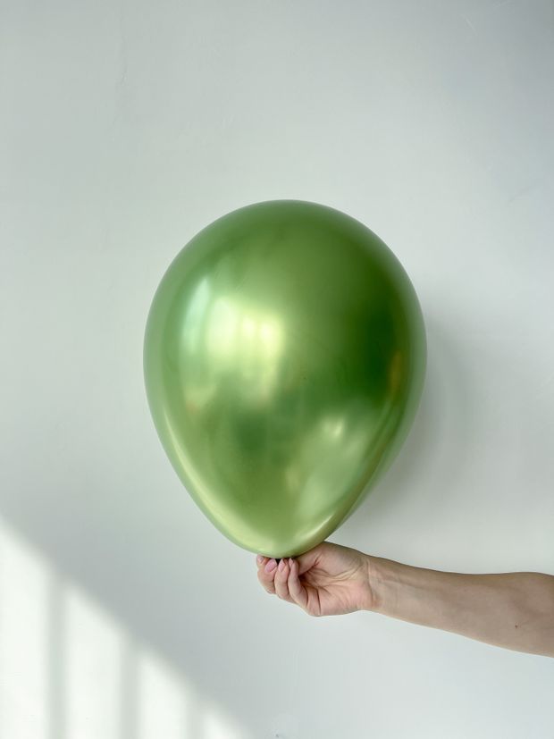 S Шар хром Reflex 12" / 30 см зеленый лайм (БГ-17)