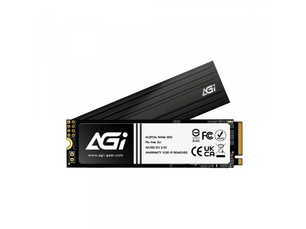 SSD накопитель AGI AI828 1ТБ, M.2 2280, PCIe 4.0 x4, NVMe [AGI1T0G44AI828-CB]