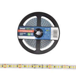 ULS-2835-168LED-m-10mm-IP20-DC24V-14W-m-5M-4000K Гибкая светодиодная лента на самоклеящейся основе. Катушка 5 м. в герметичной упаковке. Белый свет 4000K. ТМ Uniel.
