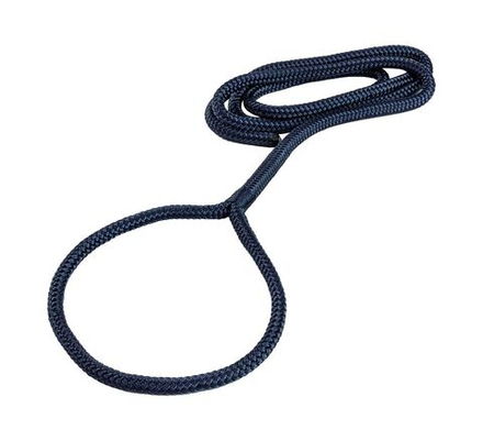 Веревка из сверхпрочного полиэфира с огонами для крепления кранцев, d8 мм, L1,5 м, синий