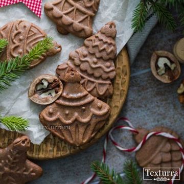 Деревянная форма для печенья Новогодние игрушки, 8 шт