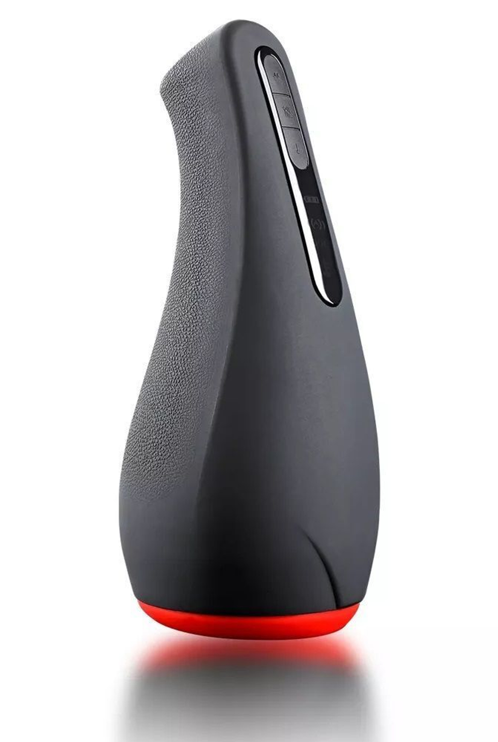 Мастурбатор Airturn 1 с вибрацией и нагревом (Цвет: черный с красным)