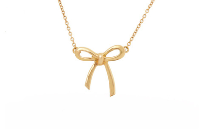 Подвеска из жёлтого золота 18к, Tiffany 💠 Бантик- в наличии