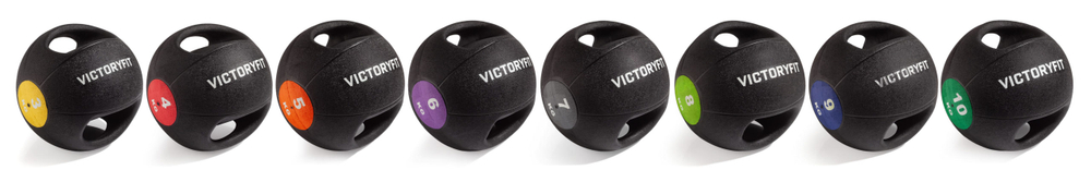 Медбол с хватом 9 кг VictoryFit VF-MBB090