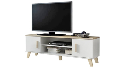 ТВ-тумба Мелания 2 Белый 101/ Клен 375 160*40*53 см, Белый 101/Клен 375   Фиеста