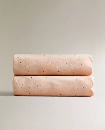 ZARA HOME ДЕТСКИЙ МЯГКИЙ ПЛЕД, РОЗОВЫЙ