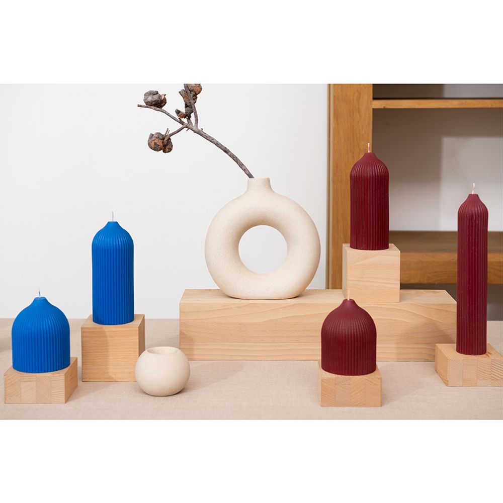 Свеча декоративная бордового цвета из коллекции Edge, 16,5см