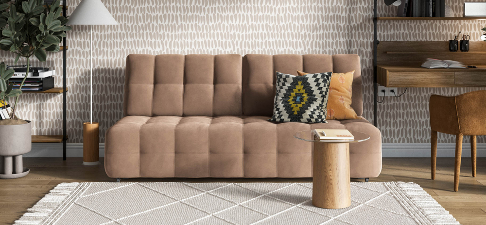 Диван Босс Мини Велюр Монолит мокко