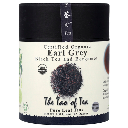 The Tao of Tea, сертифицированный органический черный чай и бергамот, с бергамотом, 100 г (3,5 унции)