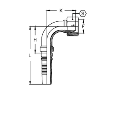 Фитинг DN 25 BSP (Г) 1.1/4 (90) Interlock