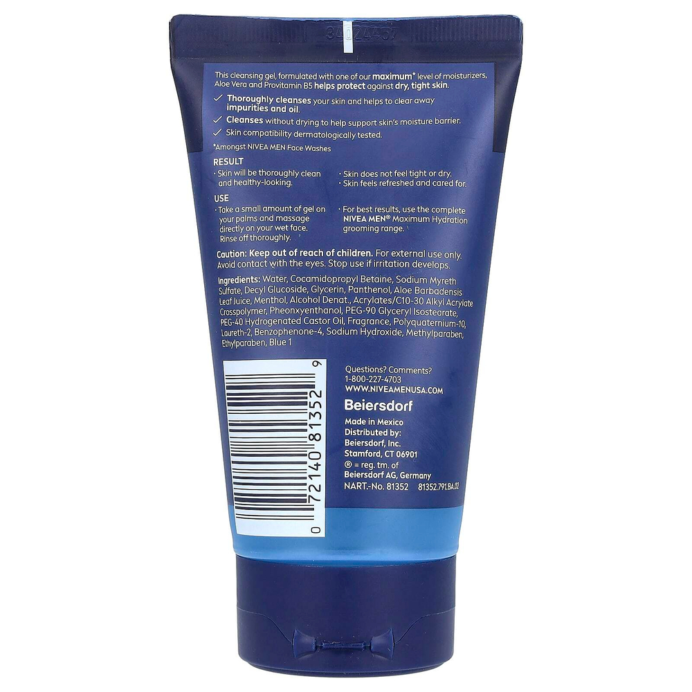 Nivea, Для мужчин, увлажняющее средство для душа, максимальное увлажнение, 150 мл (5 жидк. унц.)
