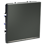 Выключатель встраиваемый VOLTUM S70 одноклавишный с подсветкой 10А, (титан)