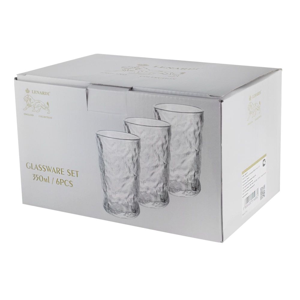 Lenardi 200-017 Набор из 6 стаканов 350мл в под.уп.(х8)Стекло