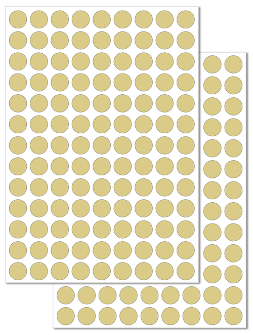 Бежевые виниловые наклейки для упаковки и маркировки Policomprint M20, 12 мм. 234 шт.