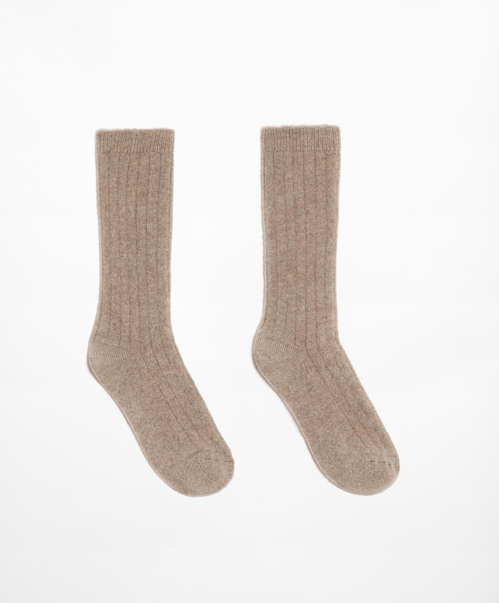 Oysho Классические носки с добавлением кашемира, рыжевато-коричневый