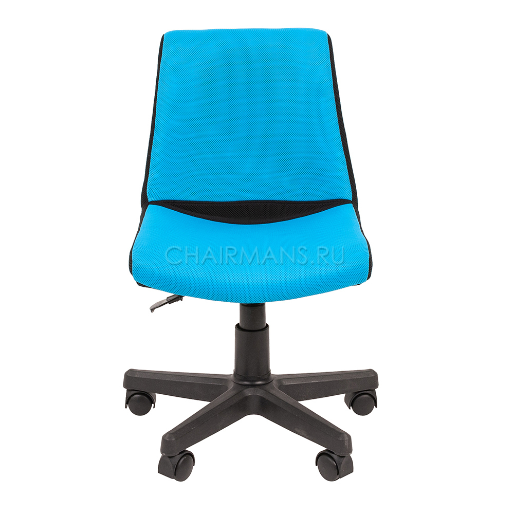 Кресло детское Chairman KIDS 115 ткань черный/голубой