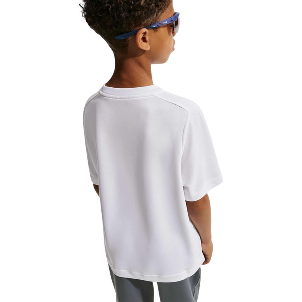 Детская теннисная футболка Nike Boys Dri-FIT Multi Short Sleeve - white/black