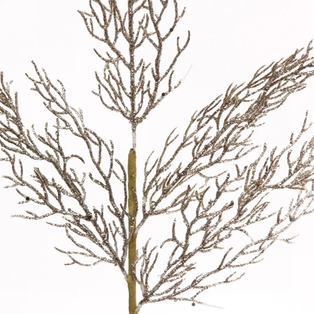 Ветка хвойная «Хрусталик» 75 см, Шампань