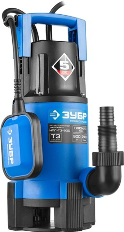 ЗУБР 900 Вт, дренажный насос для грязной воды, Профессионал (НПГ-Т3-900)